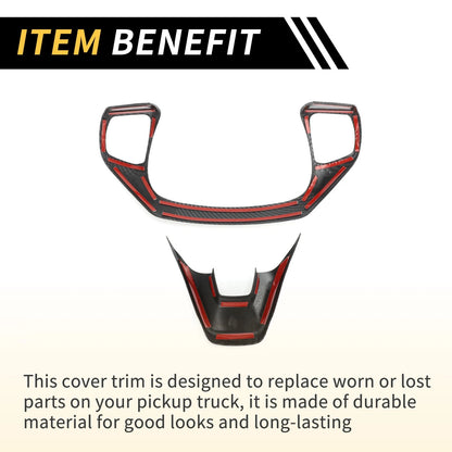 Carbon Fiber Pattern Steering Wheel Cover Trim for Ford Maverick (2022-2024)