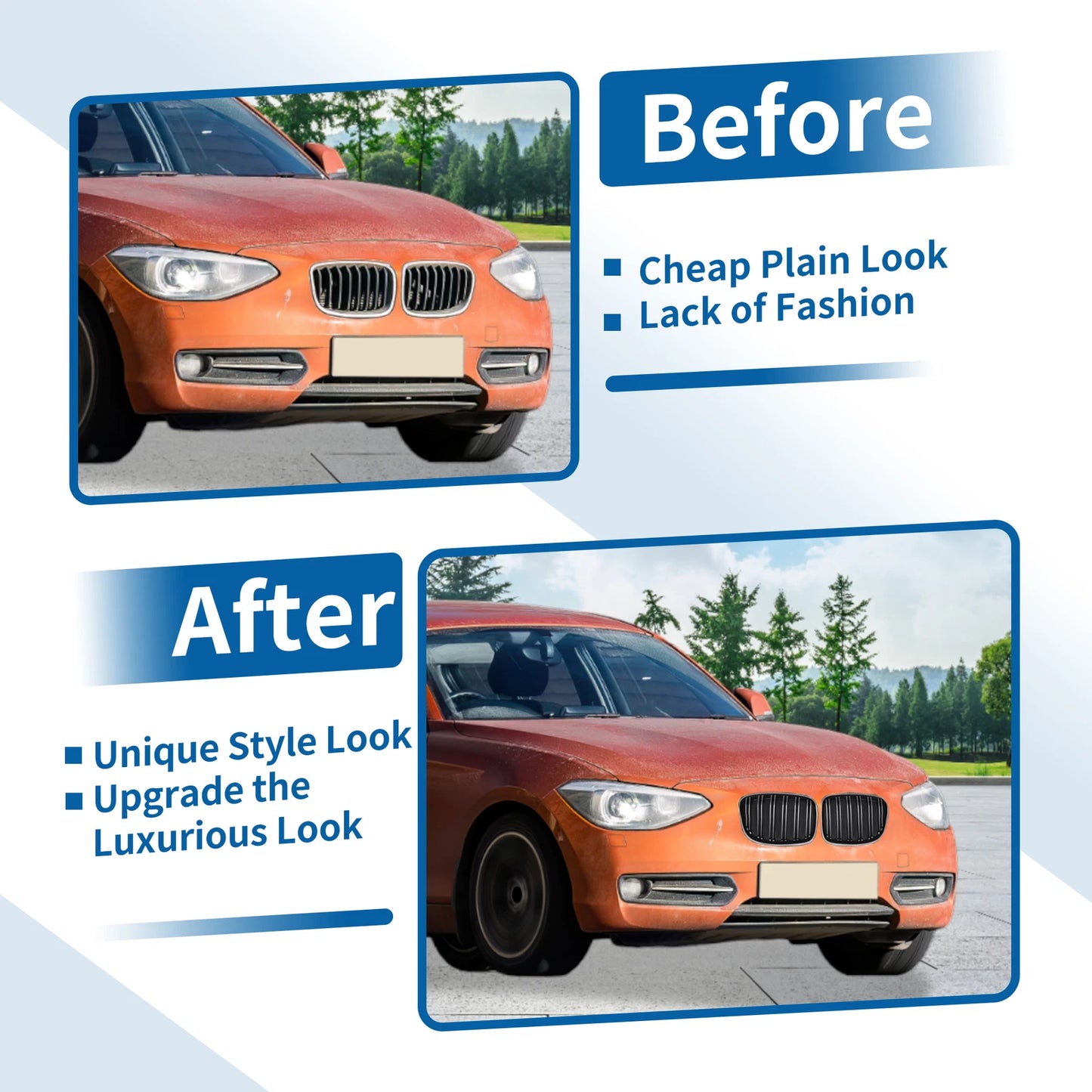 Front Upper Bumper Grille for BMW 1 Series F20 (2011-2014)