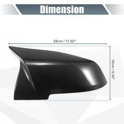 Rearview Mirror Cover Cap Black Carbon Fiber for BMW F20 F22 F23 F30 F31 (2012-2019)