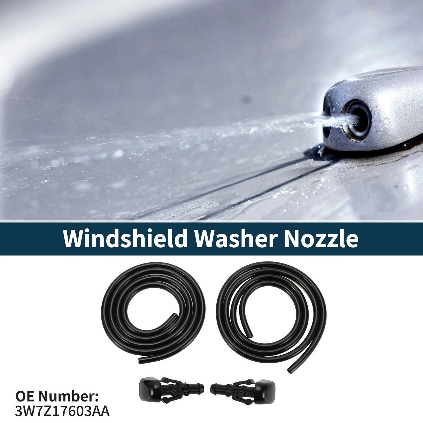 Windshield Washer Nozzle & Fluid Hose for Ford Crown (2003-2004)