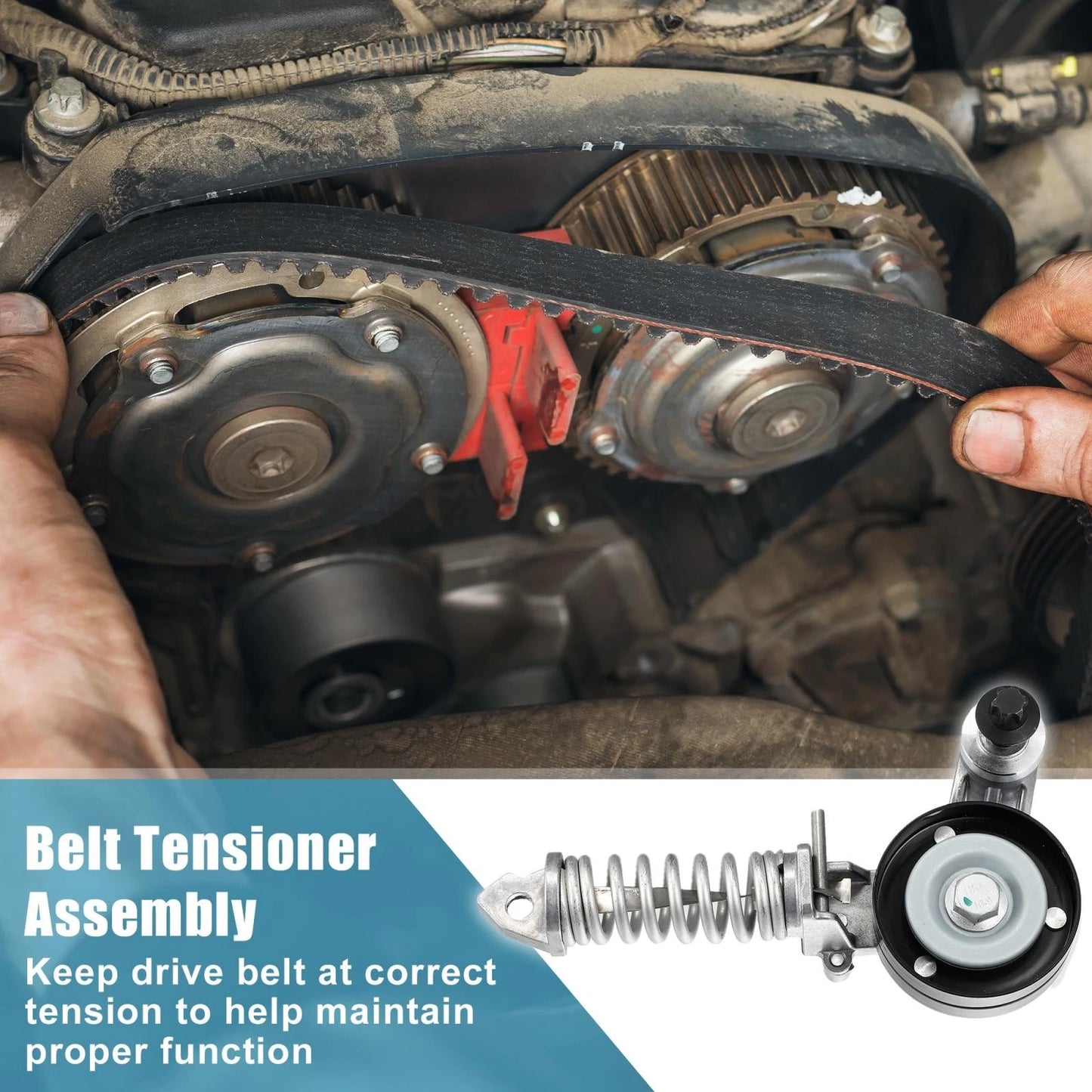 Belt Tensioner Pulley Assembly for Chevrolet Sonic, Trax, Cruze, Buick