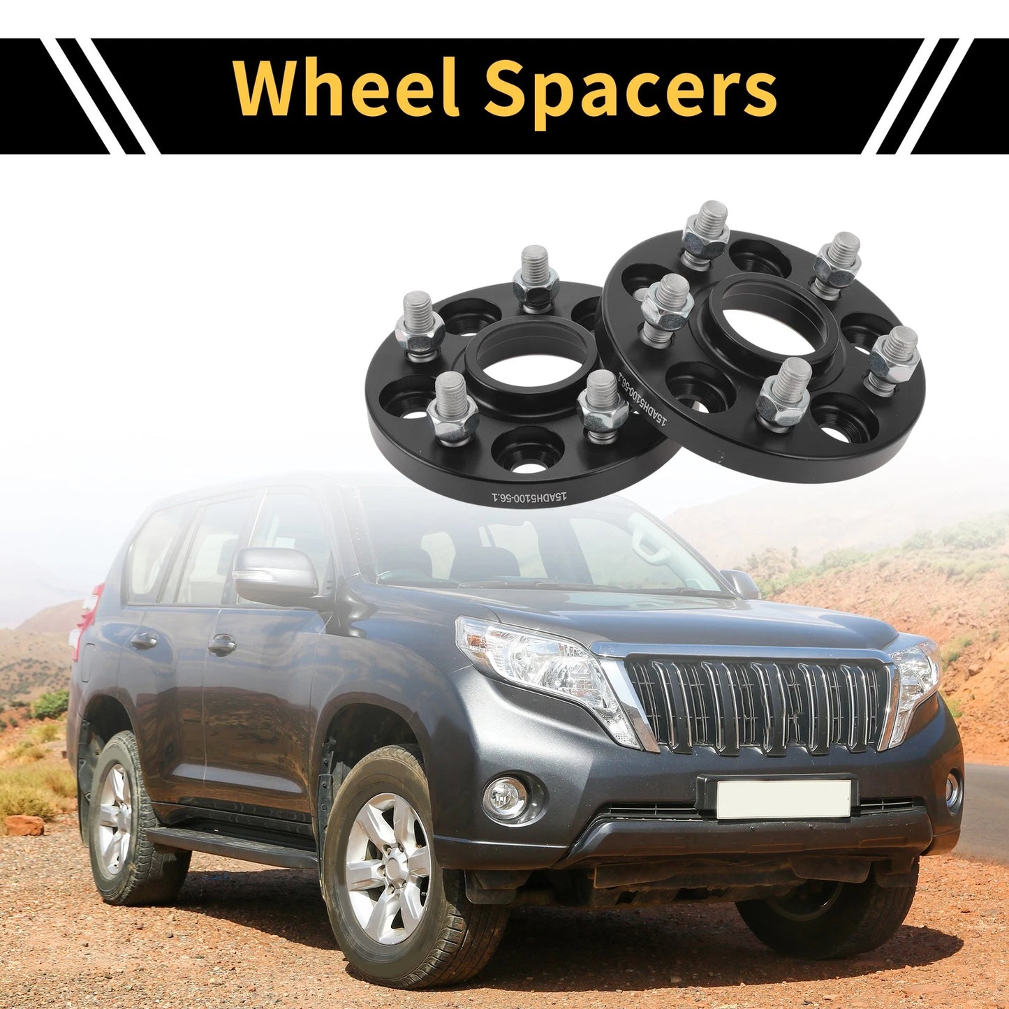 2 x 5x100mm Wheel Spacers 54.1mm for Toyota Land Cruiser (2003-2007)