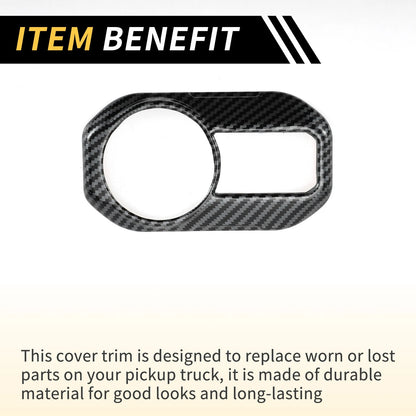 Carbon Fiber Headlight Button Panel Cover for Jeep