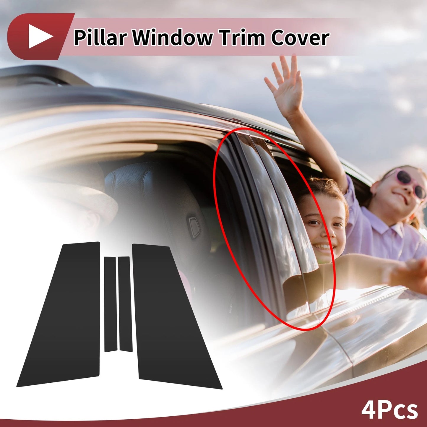 Door Pillar Window Trim for BMW 8-Series (2010-2015)