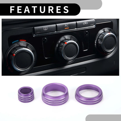 5 Pcs AC Switch Knob Cover for Chevy Silverado (2022-2023)
