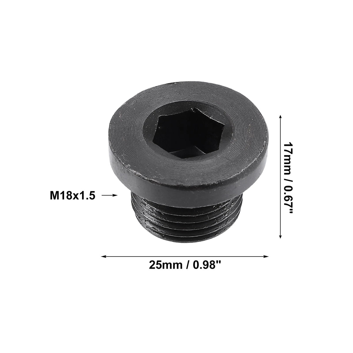 M18x1.5 Steel Engine Oil Drain Plug with Gasket for BMW Mazda