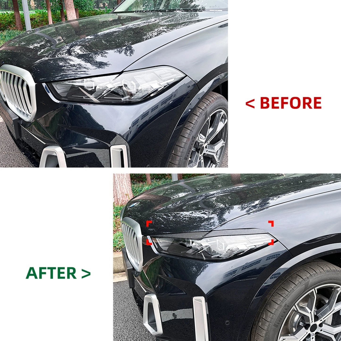 Headlight Eyelid Trim Cover for BMW X5 X6 G05 G06 (2023-2025)