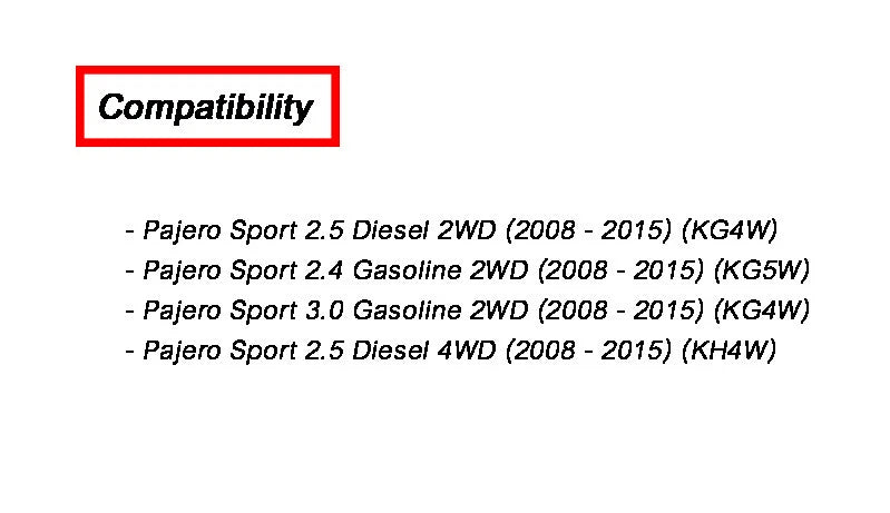 Oil Seal for Mitsubishi Montero Pajero Sport (2008-2014)