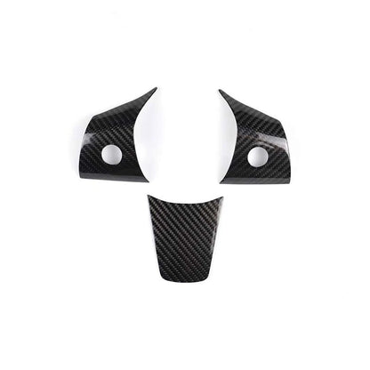 Dry Carbon Fiber Steering Wheel Center Decoration Trim fit For Tesla Model 3
