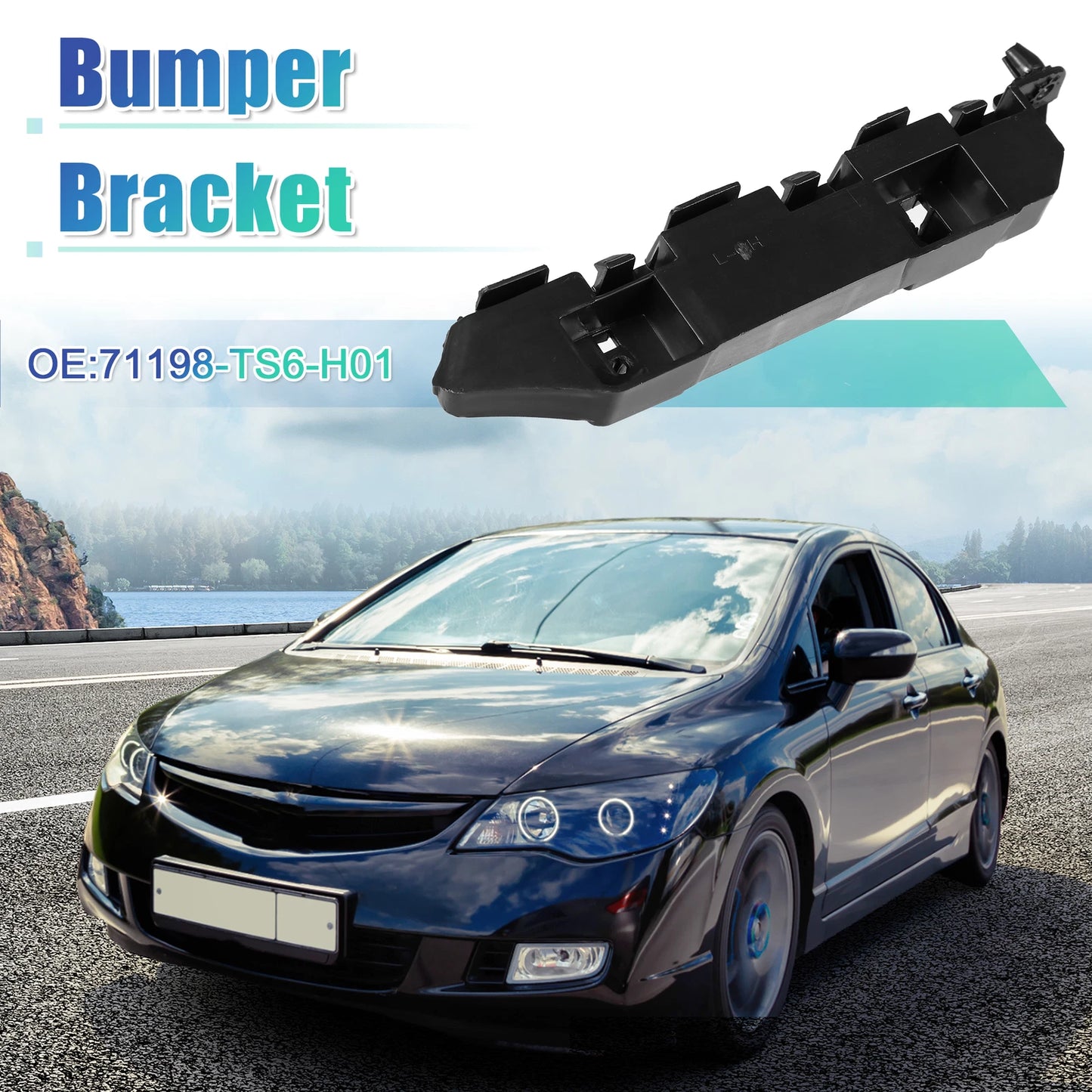Left Side Front Bumper Bracket for Honda Civic (2012-2015)