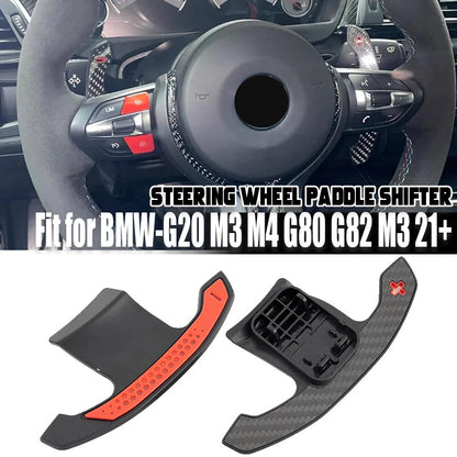 Real Carbon Fiber Steering Wheel Paddle Shifter for BMW G20 M3 M4 (2019-2023)
