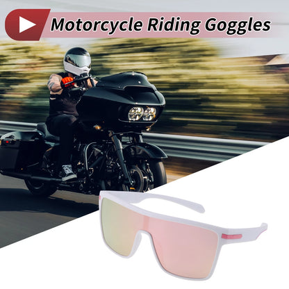 Goggles Pink Lens White Frame Tri-Acetyl Cellulos TR90 for Motorcycle