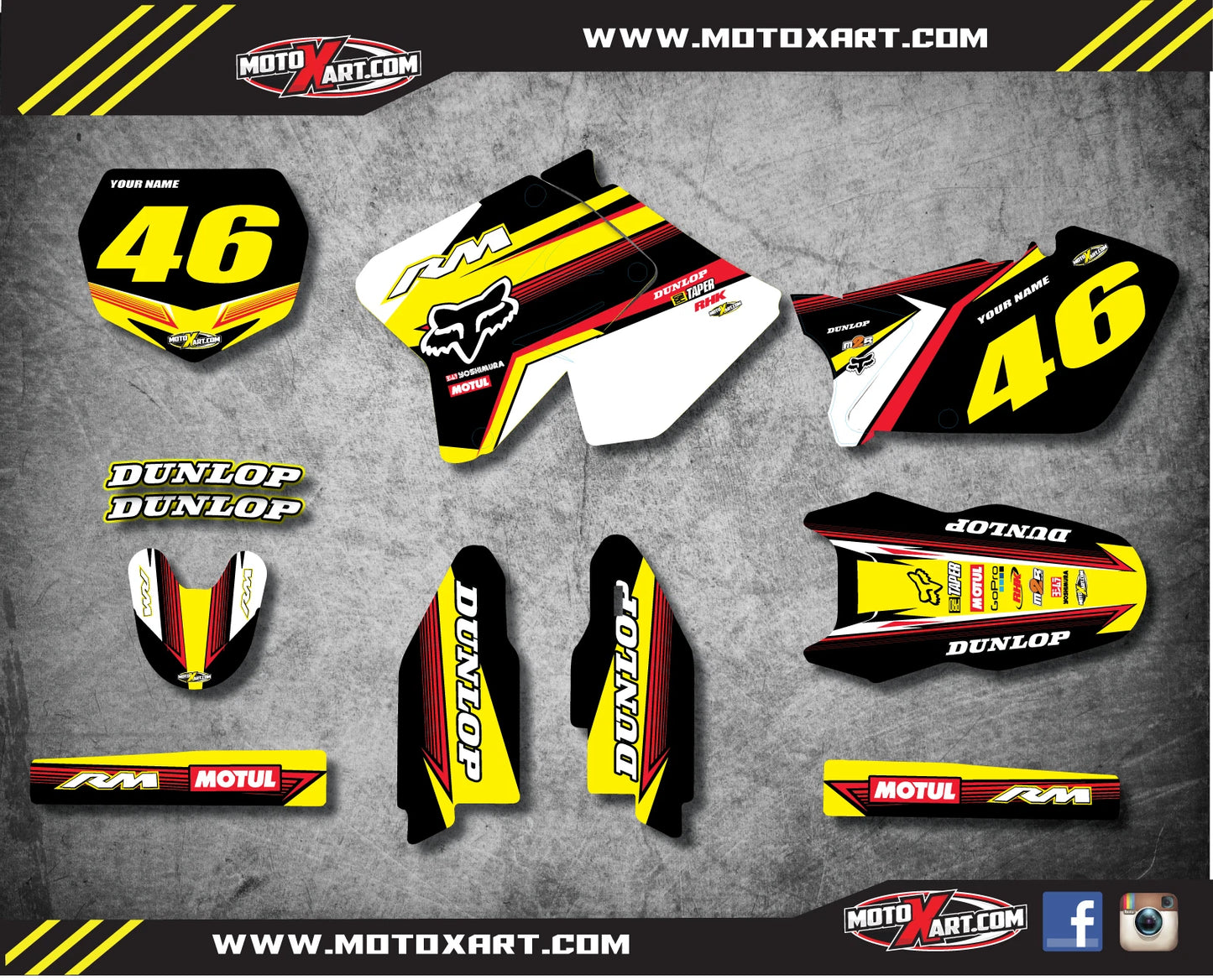 Custom Graphic Kit - Speeder Style for Suzuki RM 250 (2001-2017) Stickers