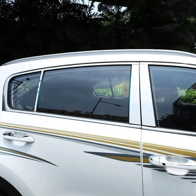 4PC Chrome Pillar Posts Door Trim for 2007-14 Cadillac Escalade ESV EXT