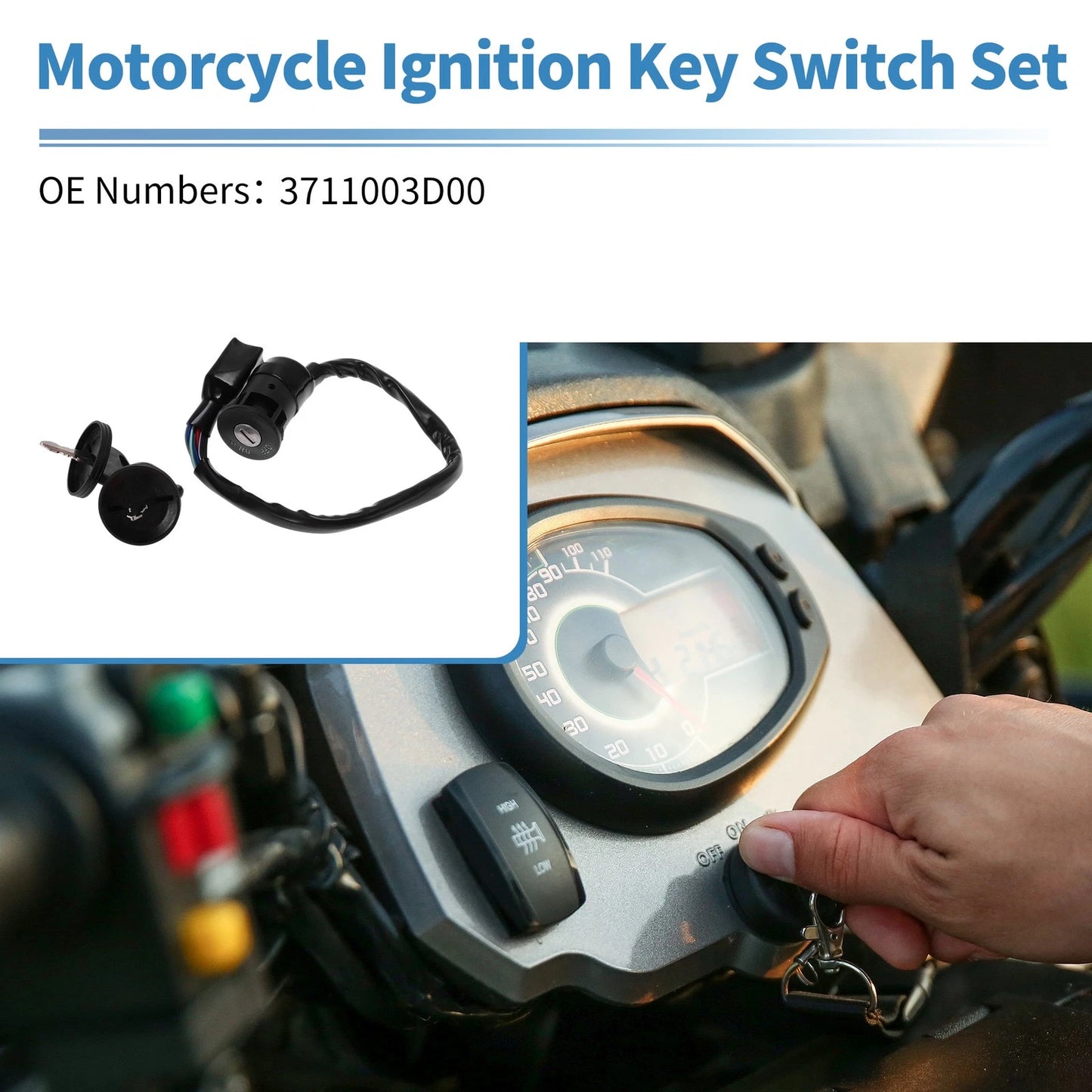 Ignition Key Switch for SUZUKI TS 125 R (1990-1996) 1 x Set