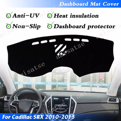 Dashmat for Cadillac SRX 2010-2013 Black Dashboard Cover Sun Visor Pad