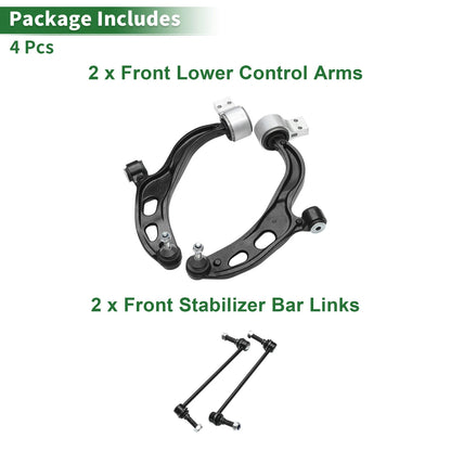 4 Pcs Front Lower Control Arms for Ford Flex (2010-2012)