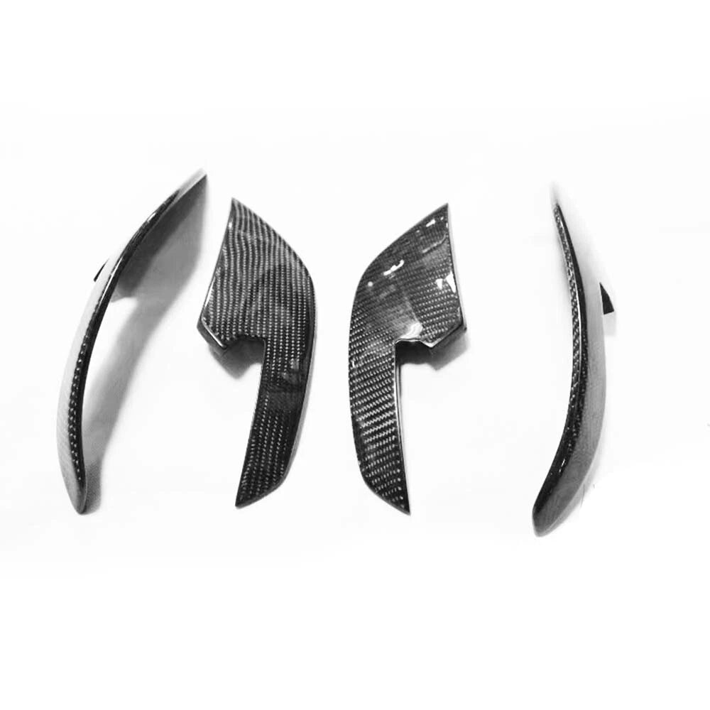 Carbon Fiber Front Side Canards Splitter Trim For Audi RS6 2013-2017