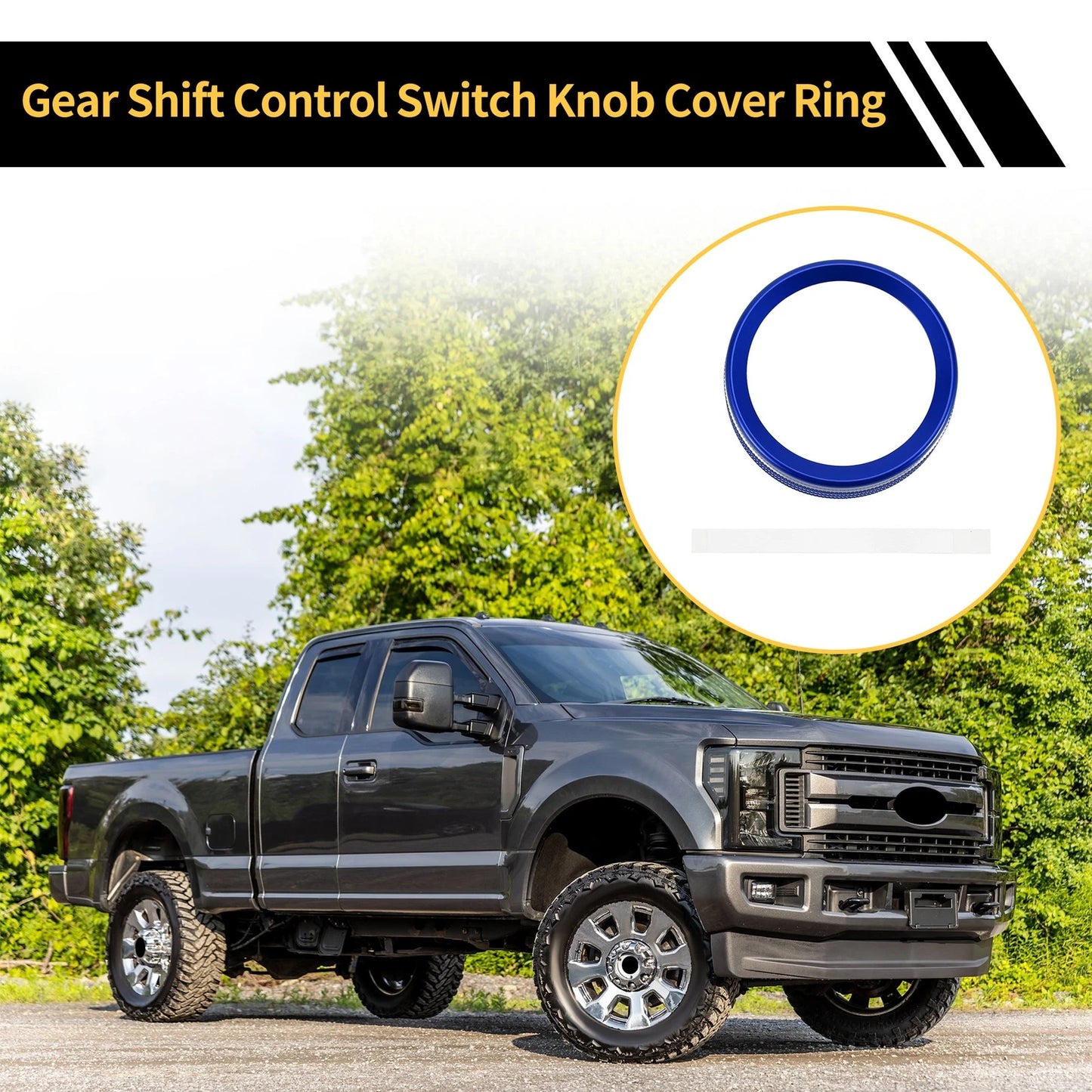 Gear Shift Control Knob Cover Ring for Ford Maverick (2022) - Blue 1 x Pc