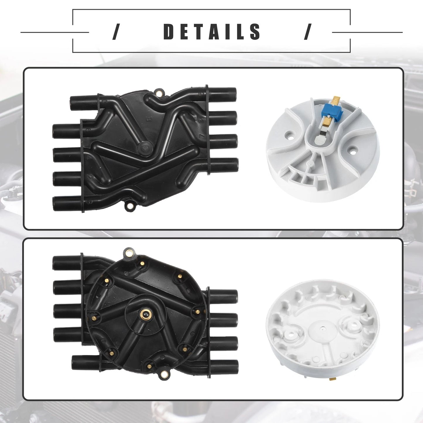 Ignition Distributor Set Distributor Cap and Rotor Kit for Chevrolet