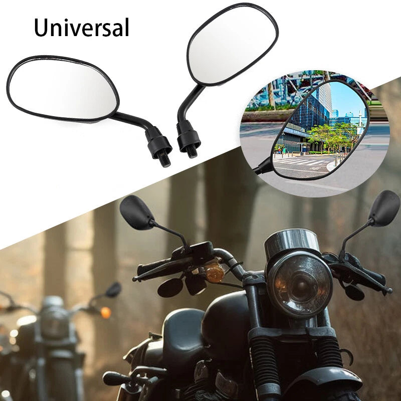 8mm Black Rear View Mirrors for Yamaha XT250 XT350 XT600 (2000-2023)