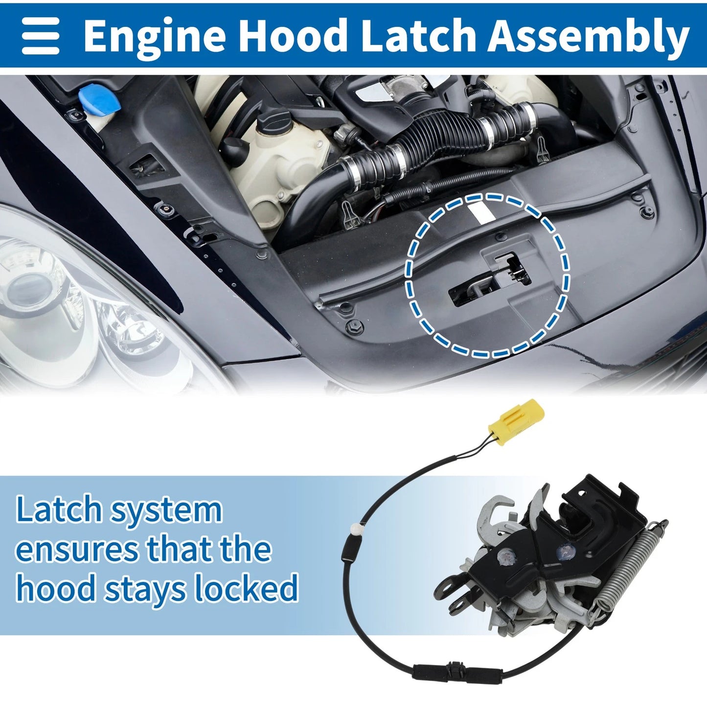 Hood Latch Assembly for BMW 5 Series F90 G30 (2016-2024) - 1 Pcs