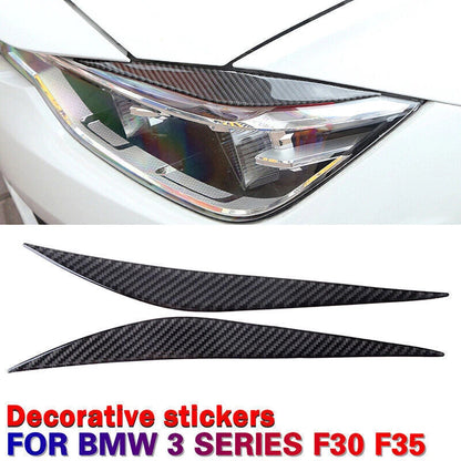 Carbon Black Headlight Eyebrows for BMW 3-Series F30 (2012-2019)