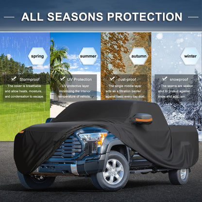 Waterproof Car Cover with Driver Door Zipper for Toyota Tundra (2007-2023)
