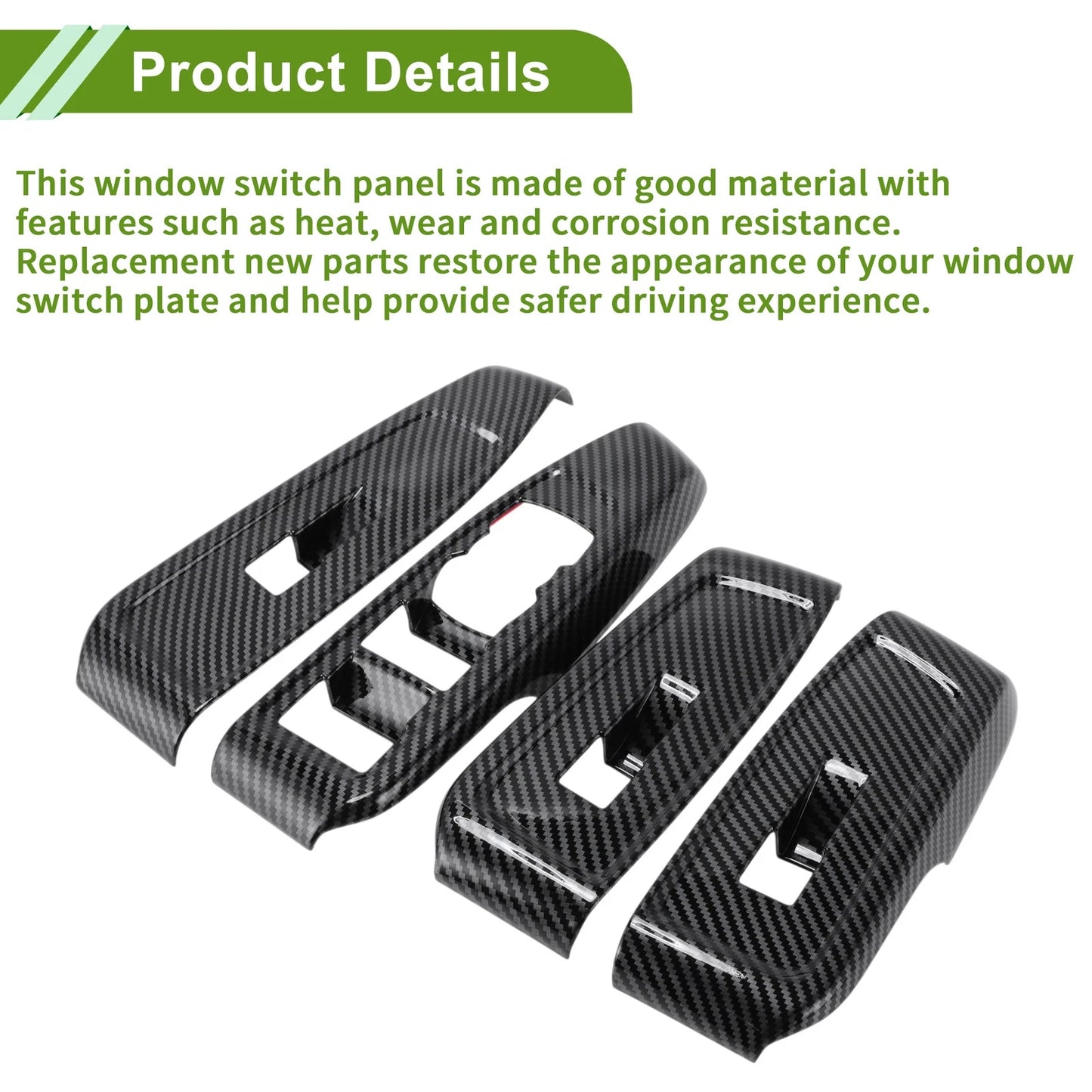 4 x Window Switch Bezel Covers for Ford Ranger (2011-2019)