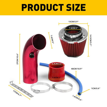3" High Flow Cold Air Intake Filter for Honda Civic CR-V 2.0L (2017-2023)