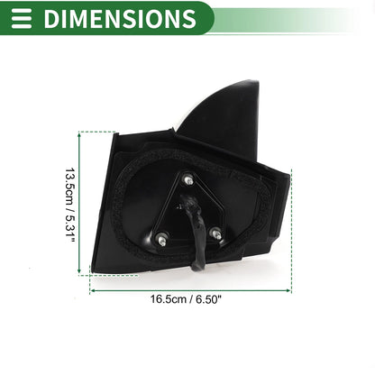 Right Side Door Mirror for Toyota Yaris Hatchback Manual Folding (2006-2011)