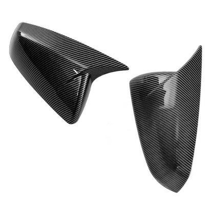 Carbon Style OX Horn Rear View Wing Mirror Cover Cap for Cadillac SRX (2010-2016)
