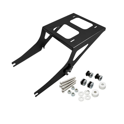 Black Trunk Mount Rack Docking Hardware for Harley Fatboy (2008-2017)