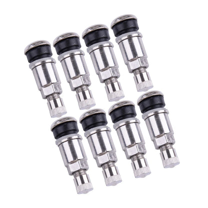 8x Tubeless Wheel Tyre Valve Stems with Dust Caps for Car & Truck