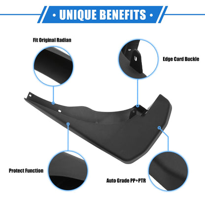 Mud Flaps for Nissan Frontier 2005-2023 Black Front & Rear Guards