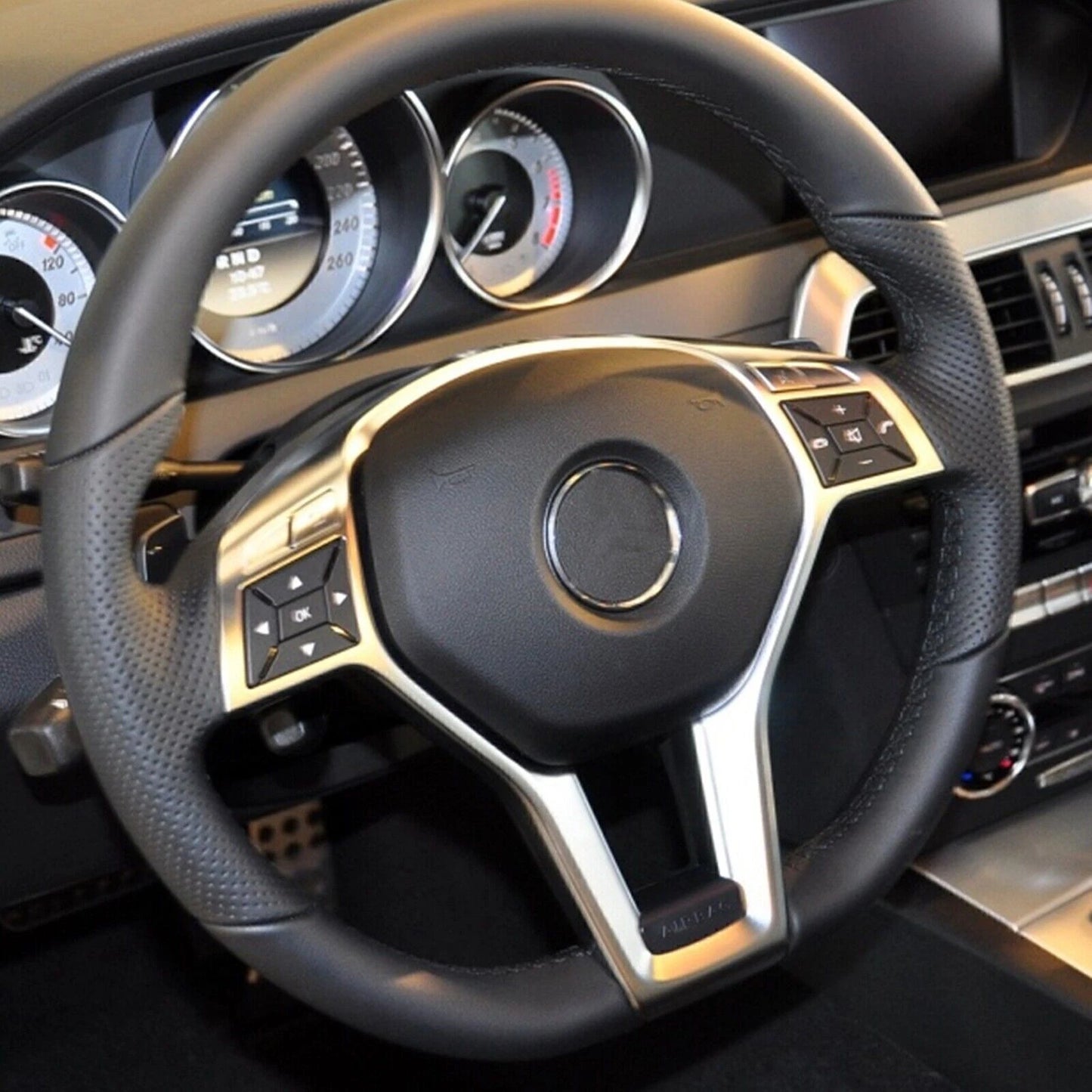 Steering Wheel Cover for Mercedes Benz W176 W204 W212 AMG (2012-2013)