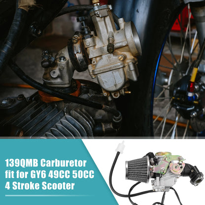 Carburetor 18mm for GY6 4 Stroke 49cc 50cc Scooter Moped ATV Quad Dirt