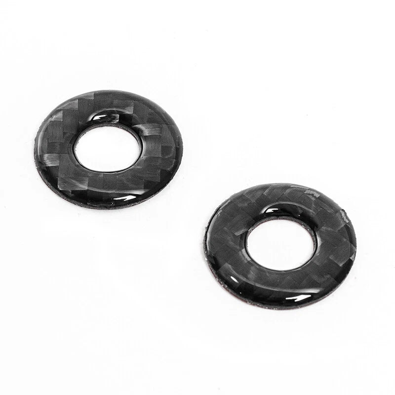 Real Carbon Fiber Interior Door Lock Pin Ring Trims for Dodge Challenger (2008-2014)