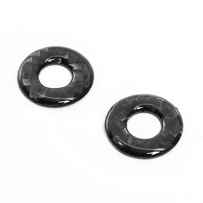 Real Carbon Fiber Interior Door Lock Pin Ring Trims for Dodge Challenger (2008-2014)