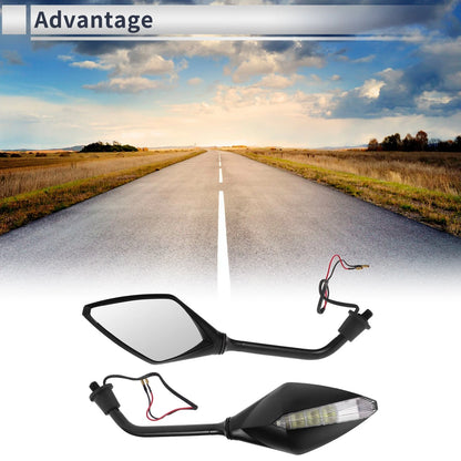 M10 Rear View Mirrors 1 x Set for Motorcycle Handlebar Black Iron Plastic