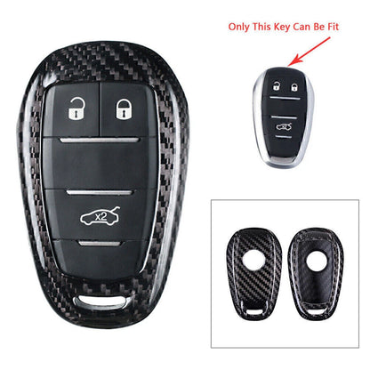 Carbon Fiber Key Shell Cover for Alfa Romeo Giulia Stelvio (2017-2023)