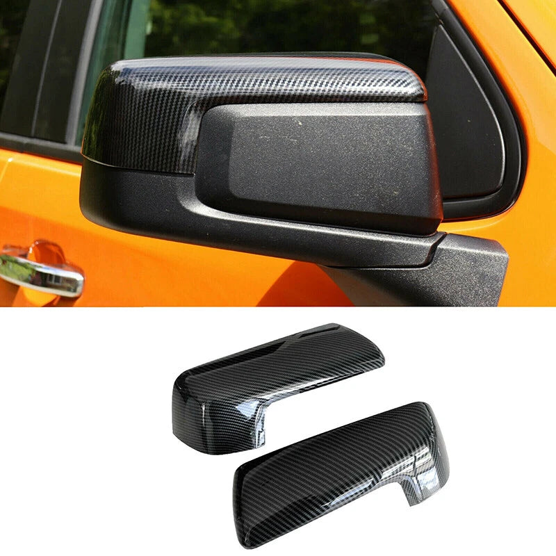 2 x Carbon Fiber Mirror Cap Covers for Chevy Silverado 1500 (2019-2022)