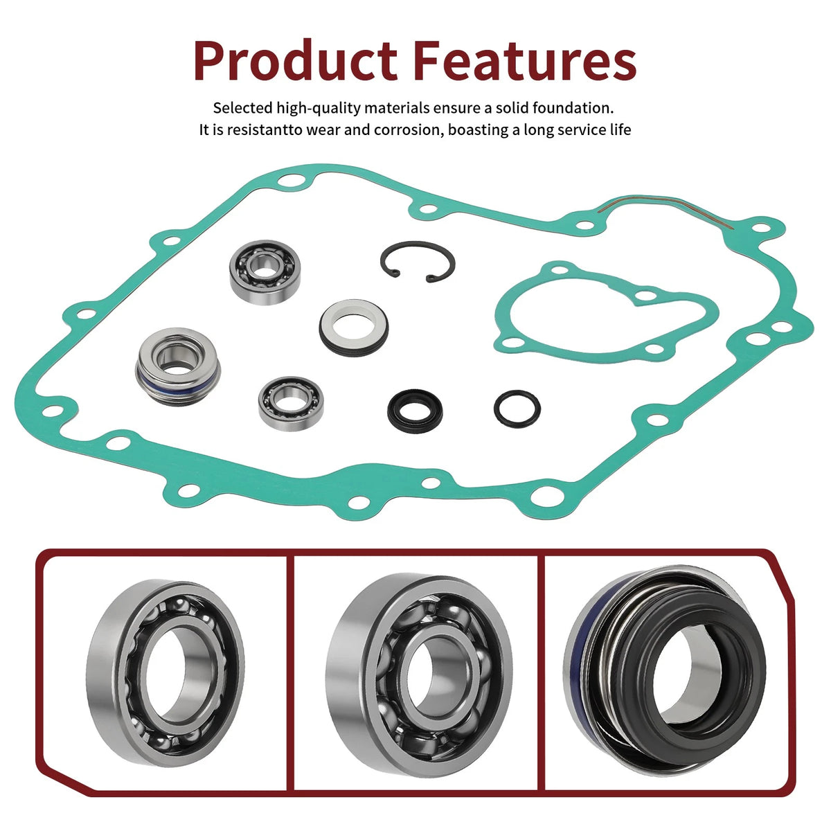 Water Pump Seal Kit Bearing for Kawasaki Brute Force 300 (2012–2024)