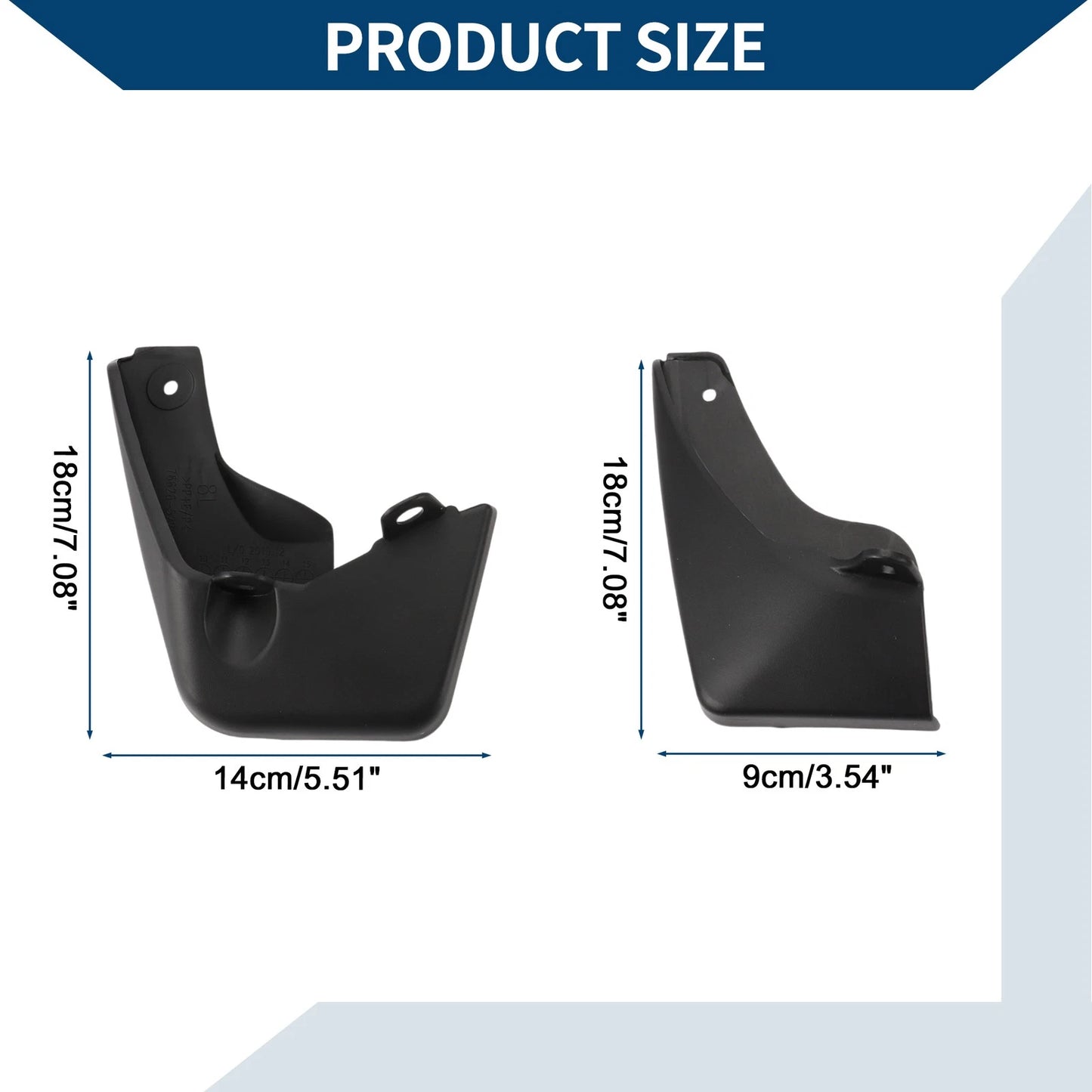 Mud Flaps 1 Set Front & Rear Splash Guards for Toyota Vitz (2011–2023)