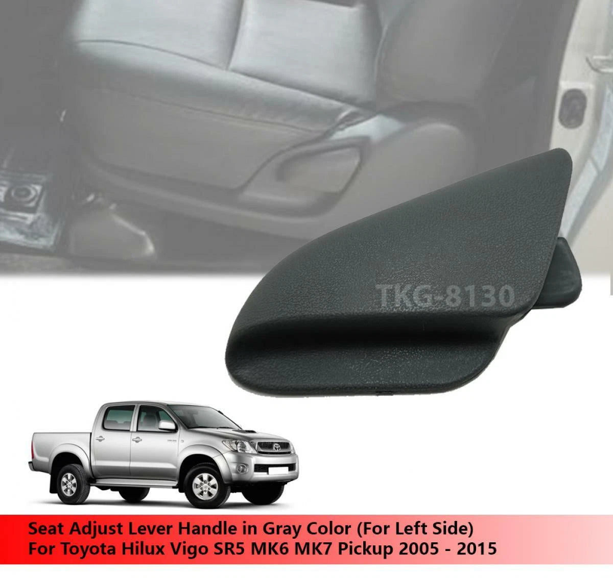 Gray Seat Adjust Handle for Toyota Hilux Vigo MK6 MK7 (2005-2015)