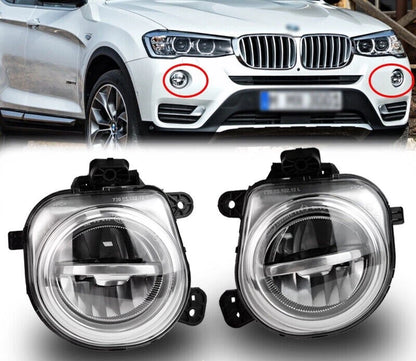 1 Pair LH+RH LED Fog Lights for BMW X3 X4 X5 X6 (2010–2019)