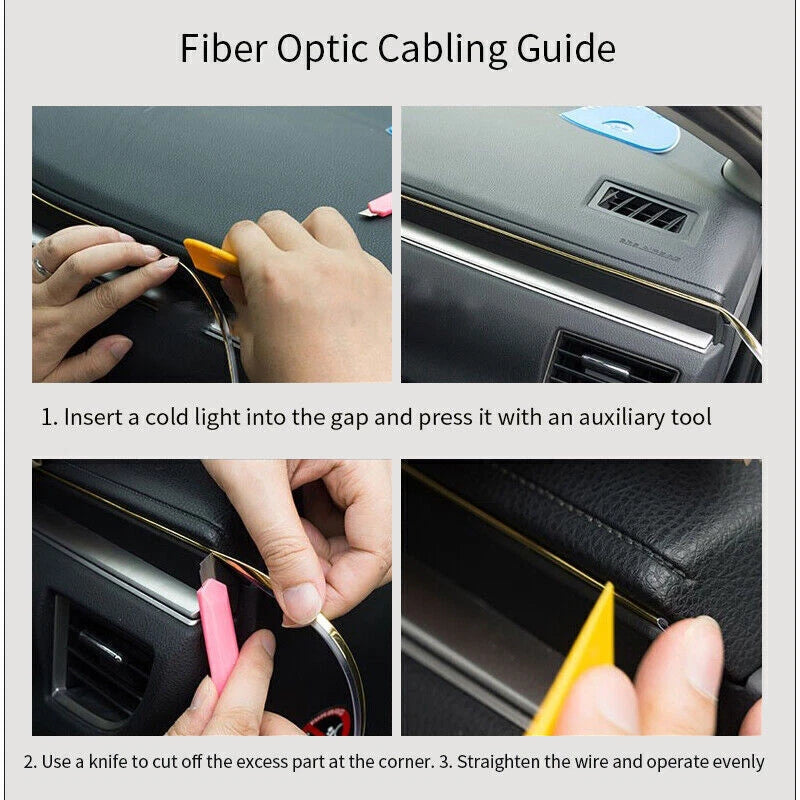1in6 6M RGB LED Car Interior Ambient Light Strips for Dodge