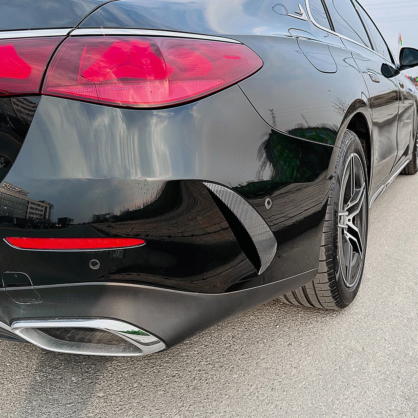 Rear Side Spoiler Cover for Mercedes Benz W214 E260 E300 AMG (2024+)