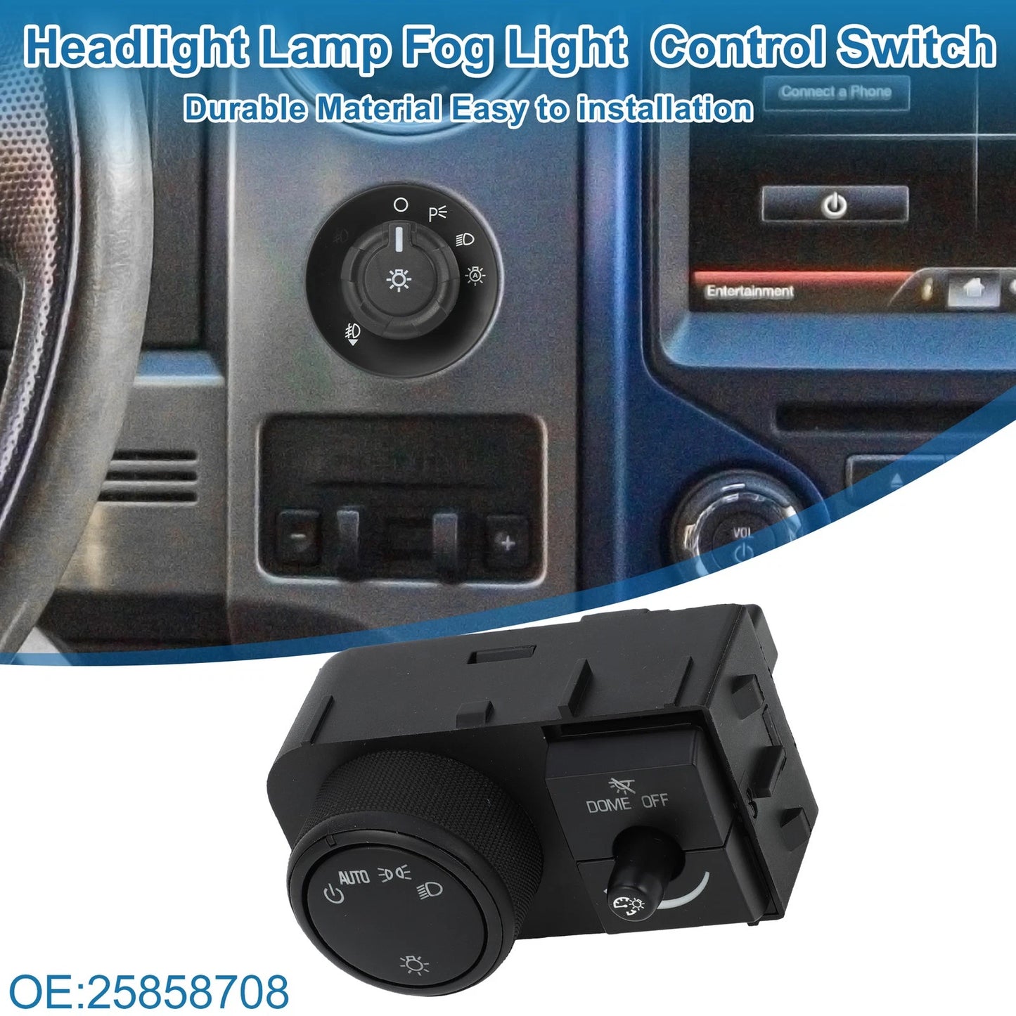 Headlight Lamp Fog Light Switch for Cadillac Escalade (2008-2014)