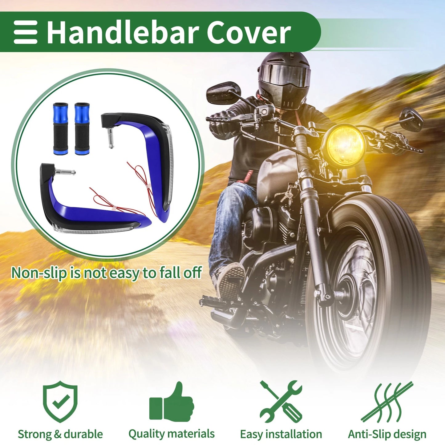 Hand Grips Cover Kit / Handlebar Diamond Rubber for Motorcycle